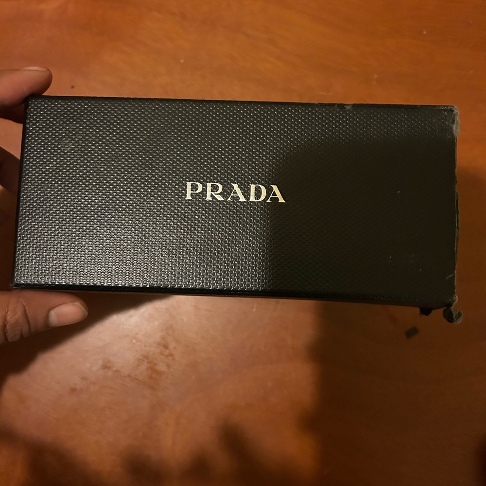 Prada Black Textured Glasses Case